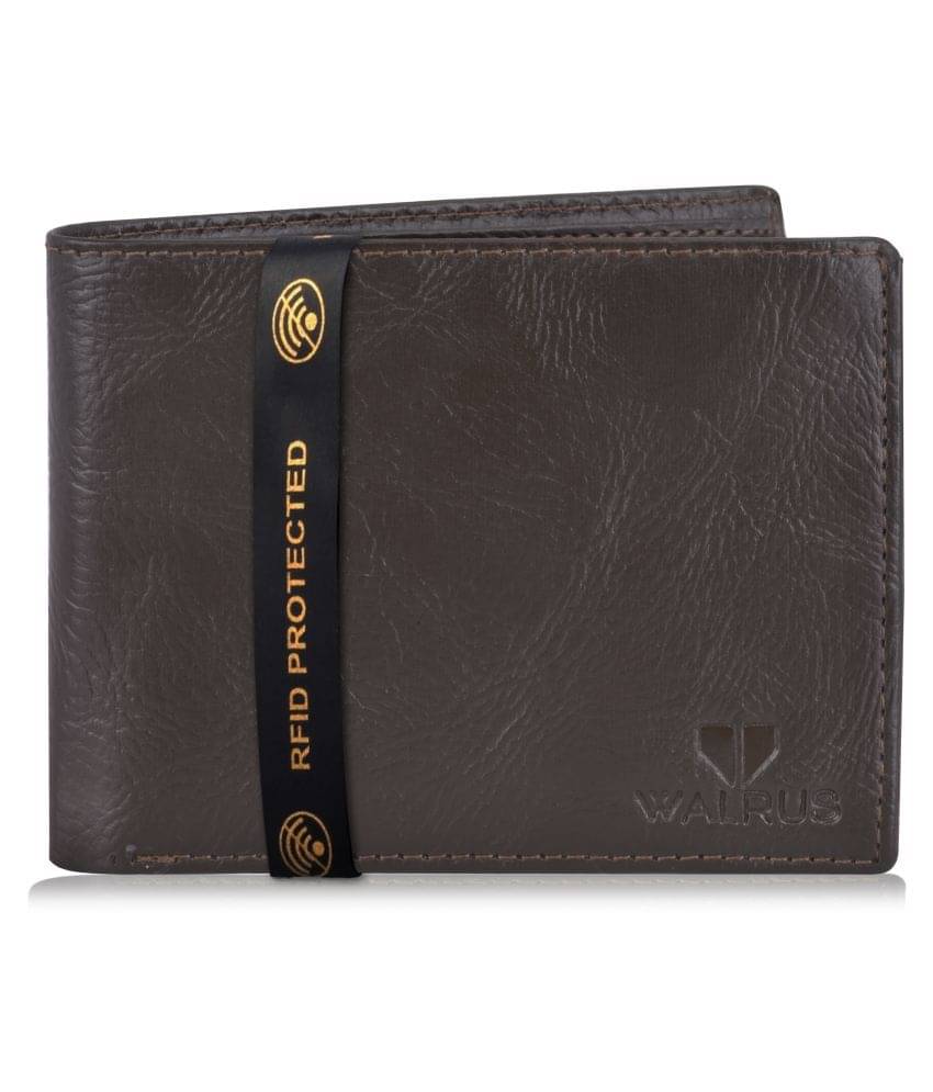     			Walrus Faux Leather Brown Casual Regular Wallet