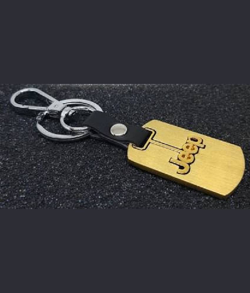 Americ Style Jeep Wrangler Cars Metal Key Chain (Gold)