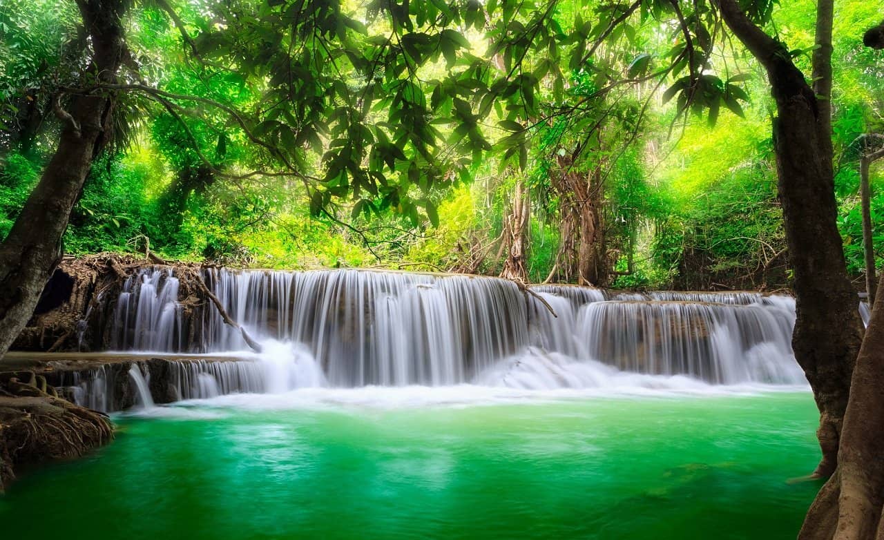 Asmi Collection Beautiful Waterfall Nature Sticker ( 55 x 90 cms )