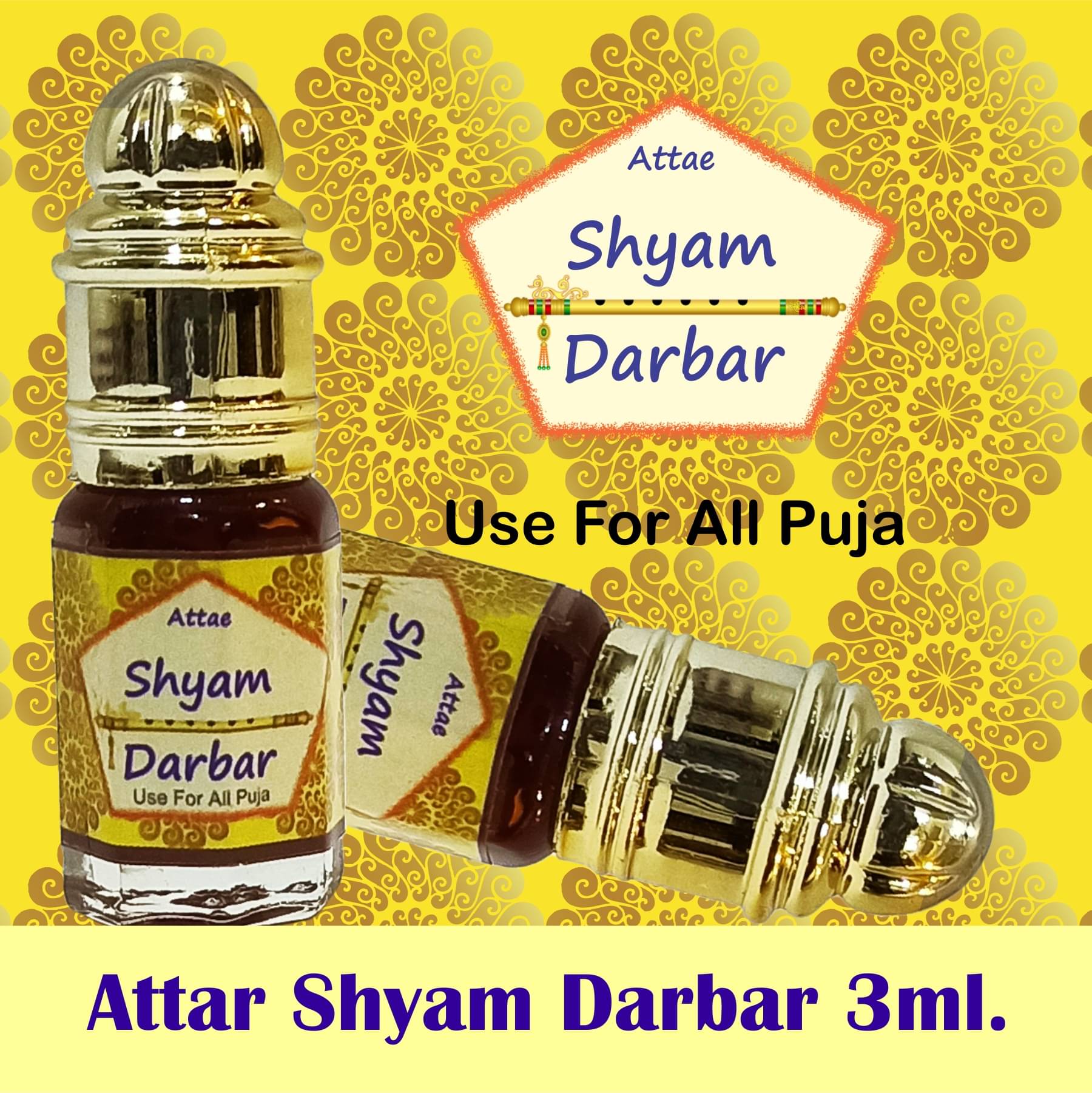     			INDRA SUGANDH BHANDAR - Shyam Darbar Pure Perfume Attar For Men & Women 3ml Pack Of 1