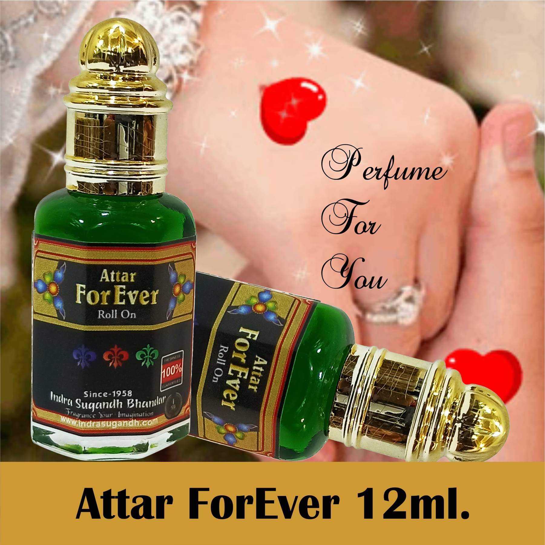     			INDRA SUGANDH BHANDAR Attar For Men|Women For Ever Unisex & Unique Long Lasting Fragrance 12ml Rollon Pack