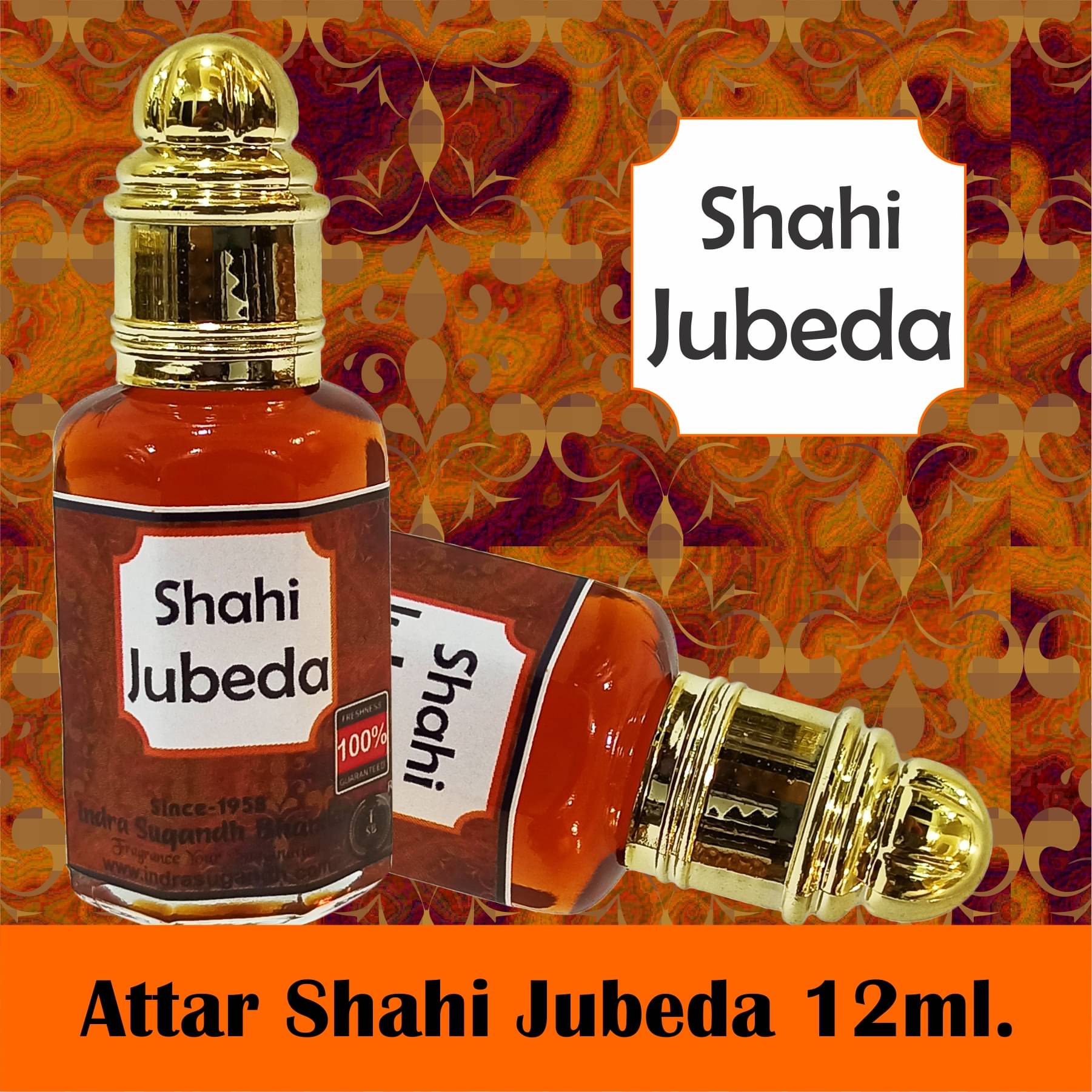     			INDRA SUGANDH BHANDAR Attar For Men|Women Shahi Jubeda Pure Royal Perfume No Alcohal Long Lasting Fragrance 12ml Rollon Pack