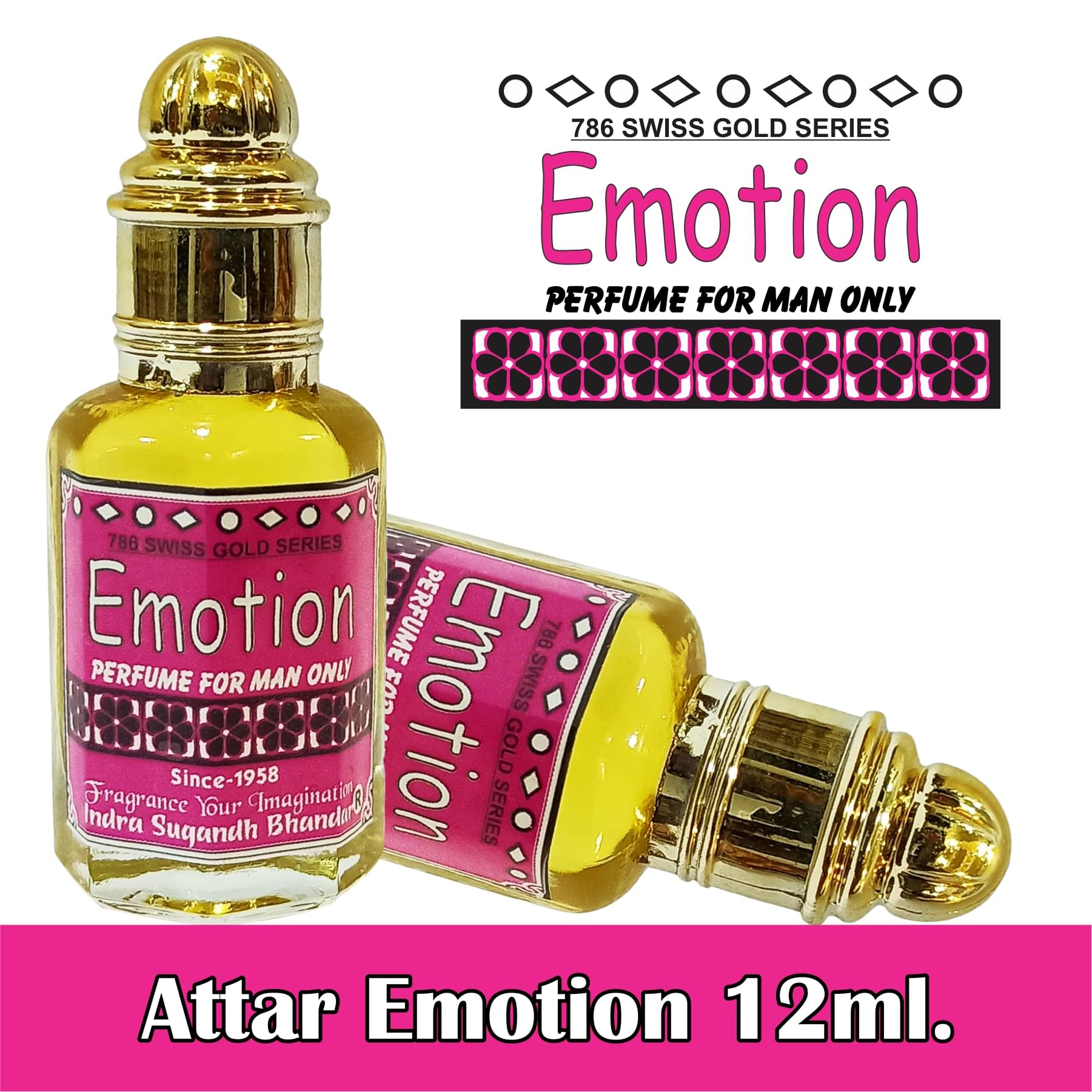     			INDRA SUGANDH BHANDAR Attar For Unisex Shahi Emotion Perfume Man Only Strong & Long Lasting Fragrance 12ml Rollon Pack