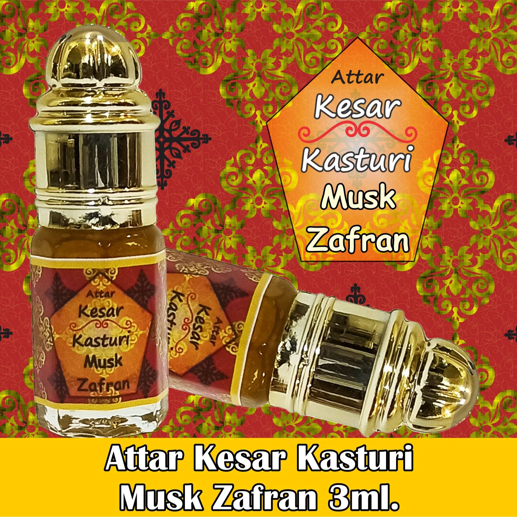 INDRA SUGANDH BHANDAR Attar For Men|Women Kesar Kasturi Best Musk Zafran Combination Long Lasting Fragrance 3ml Rollon Pack INDRA SUGANDH BHANDAR Attar For Men|Women Kesar Kasturi Best Musk Zafran Combination Long Lasting Fragrance 3ml Rollon Pack