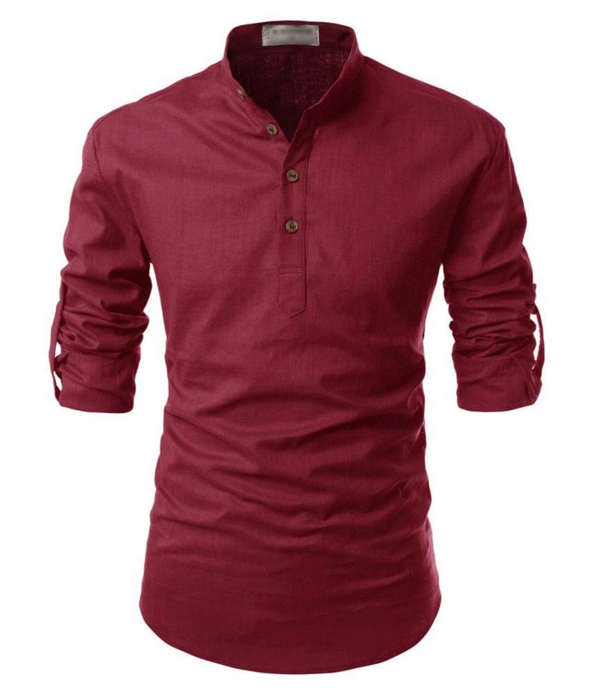     			Vida Loca Maroon Cotton Kurta Single