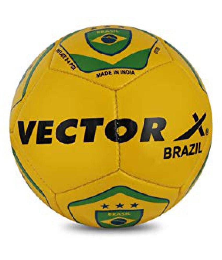     			Vector X Brazil MS Stitched  Yellow Football Size- 5