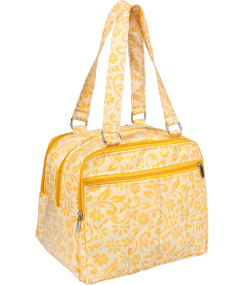 PrettyKrafts Yellow Fabric Shoulder Bag - Handbags | Buy online on ZillyBuy