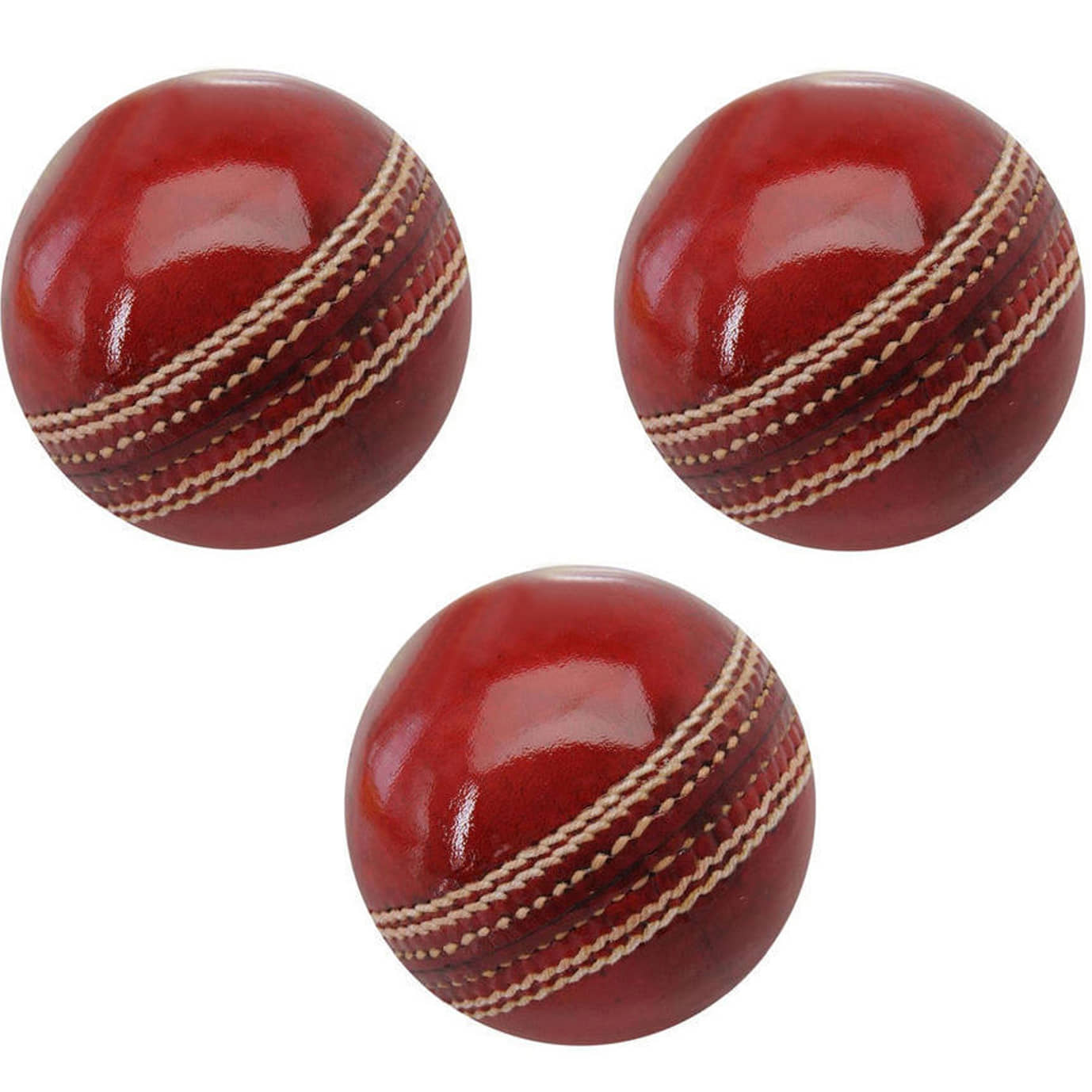EmmEmm Pack of 3 Pcs Gold Standard Leather Cricket Balls - Sports and Fitness Equipment | Buy online on ZillyBuy
