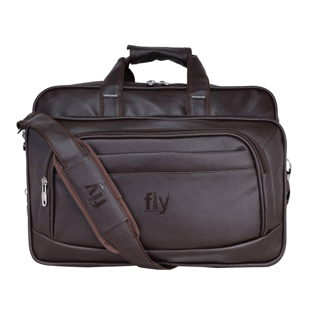     			Fly Fashion - Brown P.U Office Bag