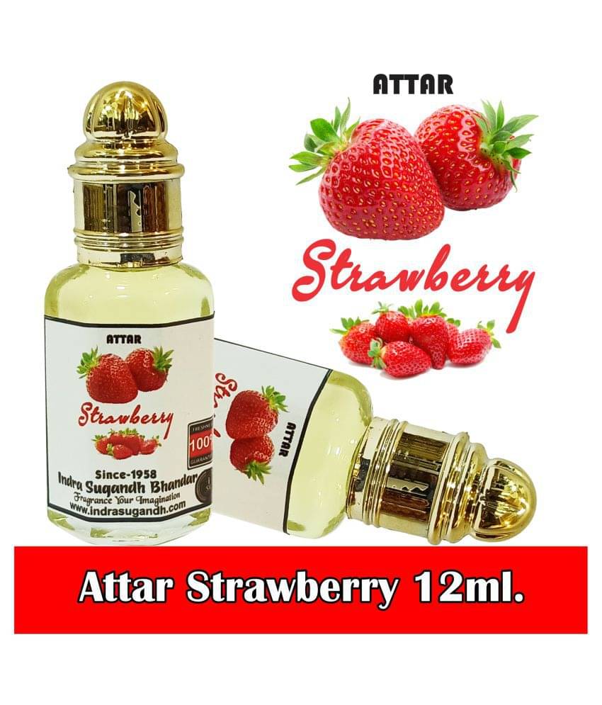     			INDRA SUGANDH BHANDAR Attar For Men|Women Strawberry Fresh Berries Farm Long Lasting Fragrance 12ml Rollon Pack
