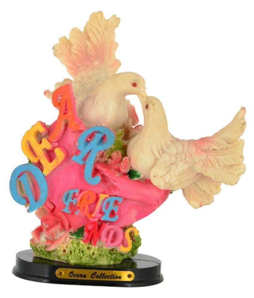 KESAR ZEMS Capodimonte Statue Of LOVE BIRDS FIGURINE -A (12 X 5 X 15 CM) Multicolor. KESAR ZEMS Capodimonte Statue Of LOVE BIRDS FIGURINE -A (12 X 5 X 15 CM) Multicolor.