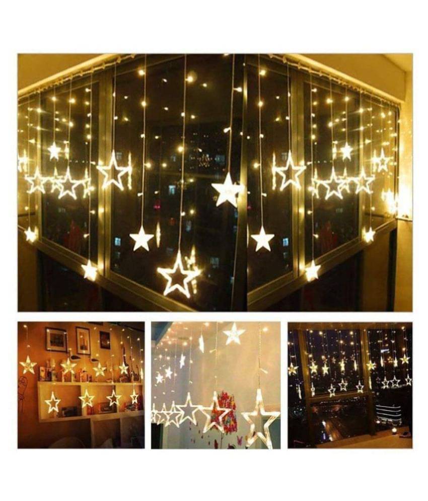     			AMG Star Led Light 10 Stars String Lights Yellow
