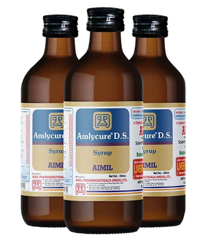 Aimil Amlycure D.S. for Natural Liver Health Liquid 200 ml Pack of 3 Aimil Amlycure D.S. for Natural Liver Health Liquid 200 ml Pack of 3