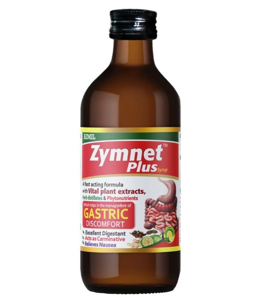 Aimil Zymnet Plus Syrup Ayurvedic Syrup for Gastric & Digestive Health, Acidity, Controls Nausea With Carminative Herbs 200 ml Aimil Zymnet Plus Syrup Ayurvedic Syrup for Gastric & Digestive Health, Acidity, Controls Nausea With Carminative Herbs 200 ml