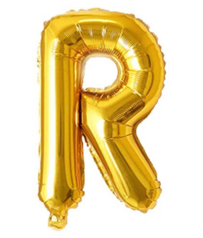     			Blooms Unique Alphabet Foil Balloon -R (Golden)
