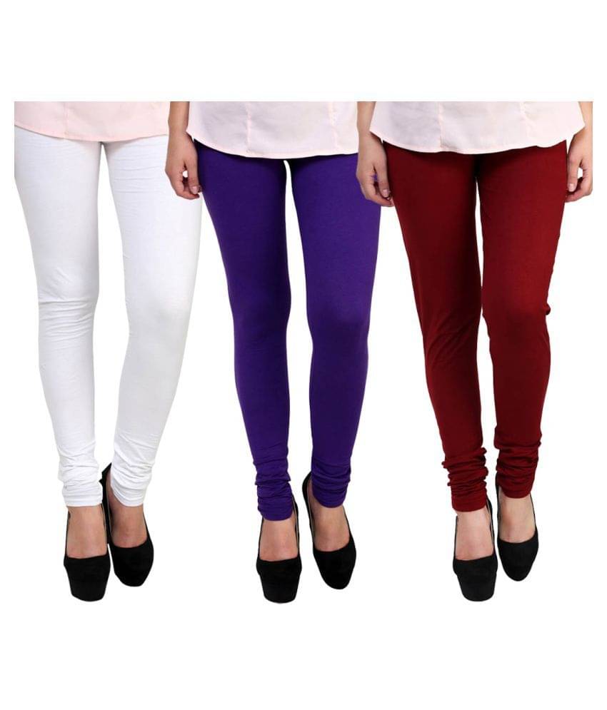     			FnMe Cotton Lycra Pack of 3 Leggings