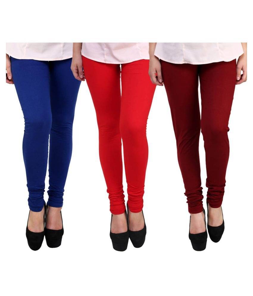     			FnMe Cotton Lycra Pack of 3 Leggings