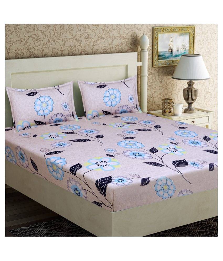 Home Candy Microfibre Double Bedsheet ( Blue ) Home Candy Microfibre Double Bedsheet ( Blue )