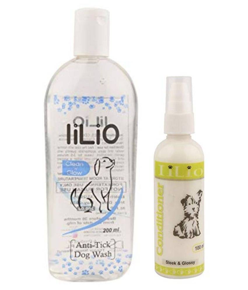 IILIO SLEEK & GLOSSY CONDITIONER (100ML WITH IILIO ANTI TICK DOG WASH (200ML) IILIO SLEEK & GLOSSY CONDITIONER (100ML WITH IILIO ANTI TICK DOG WASH (200ML)