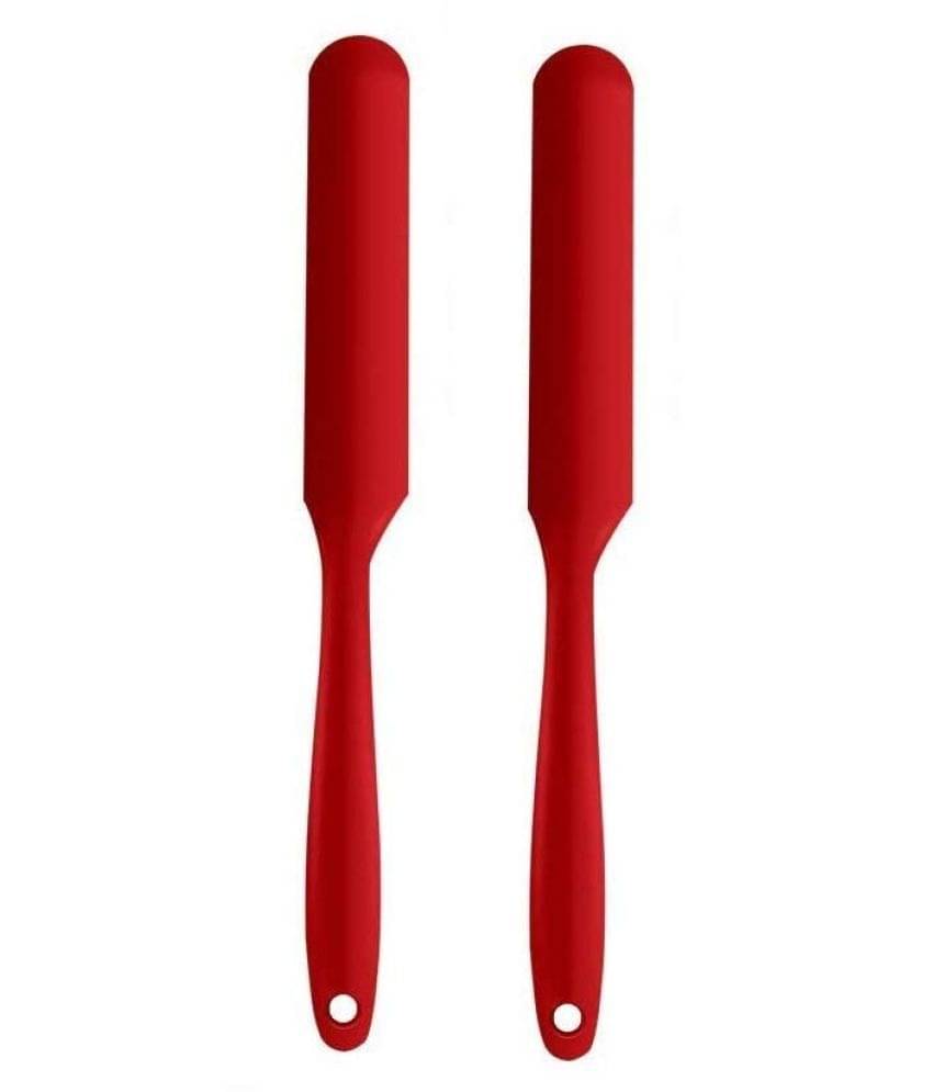 Baskety Silicone Cream Waxing Butter Jar Spreader Spatula ( Pack of 2, Red) Baskety Silicone Cream Waxing Butter Jar Spreader Spatula ( Pack of 2, Red)