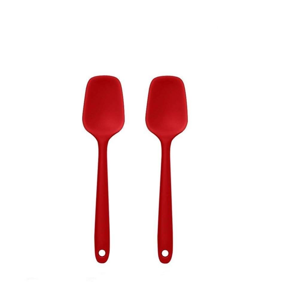 Baskety Red Silicone Flipping Lifting Spoon Spatula Kitchen Set ( Pack of 2 ) Baskety Red Silicone Flipping Lifting Spoon Spatula Kitchen Set ( Pack of 2 )