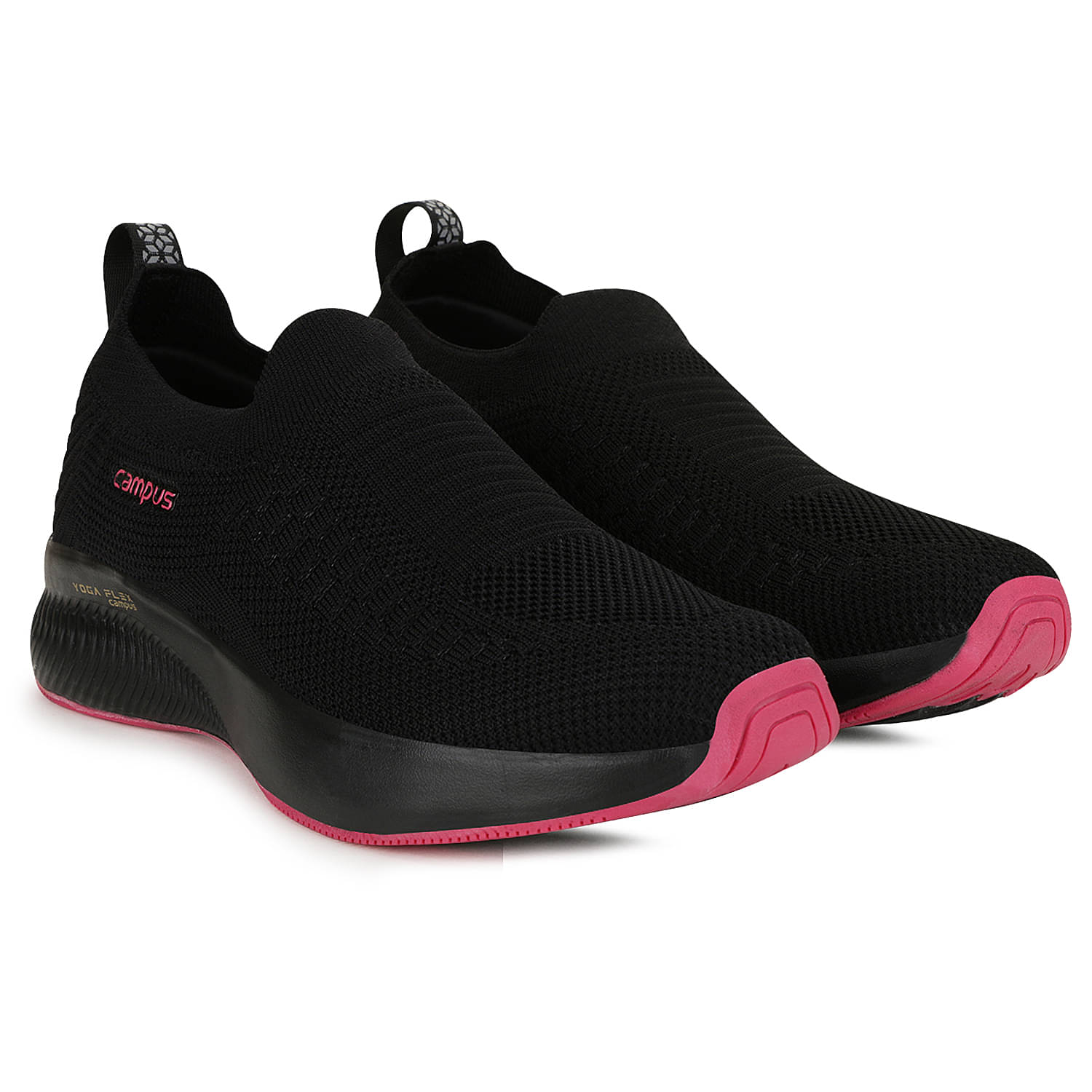     			Campus Black Running Shoes