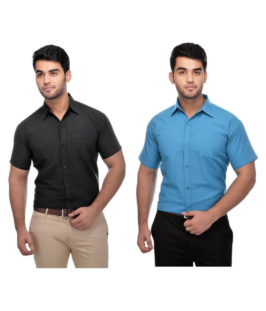 DESHBANDHU DBK - Multicolor Cotton Regular Fit Men's Casual Shirt ( Pack of 2 )