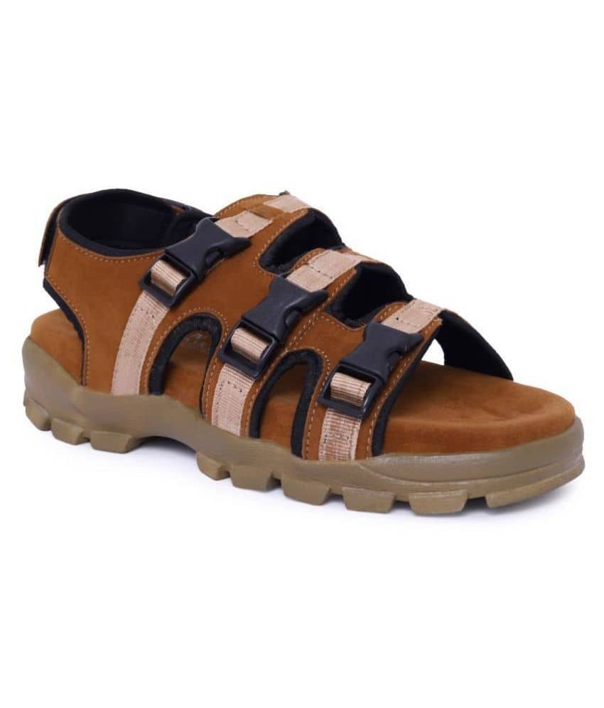 Fashion Victim Tan Suede Floater Sandals