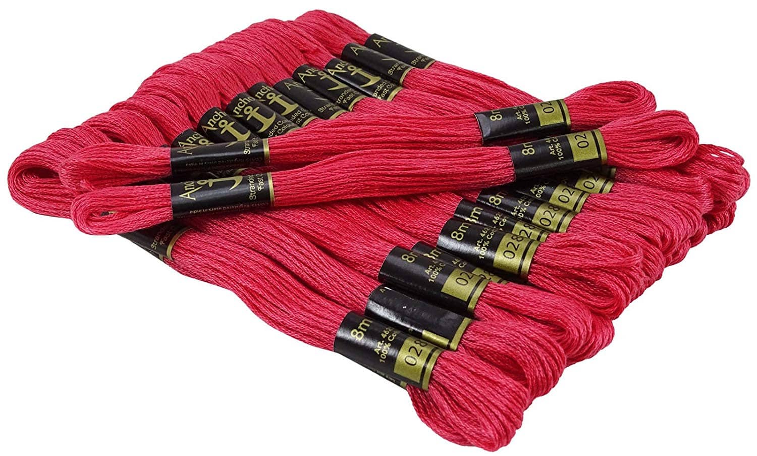 PRANSUNITA Anchor Stranded Cotton 6 Strand Cross-Stitch Hand Embroidery Stranded Cotton Craft Sewing Floss Thread, Pack of 10 (Anchor 28) - Stationery | Buy online on ZillyBuy