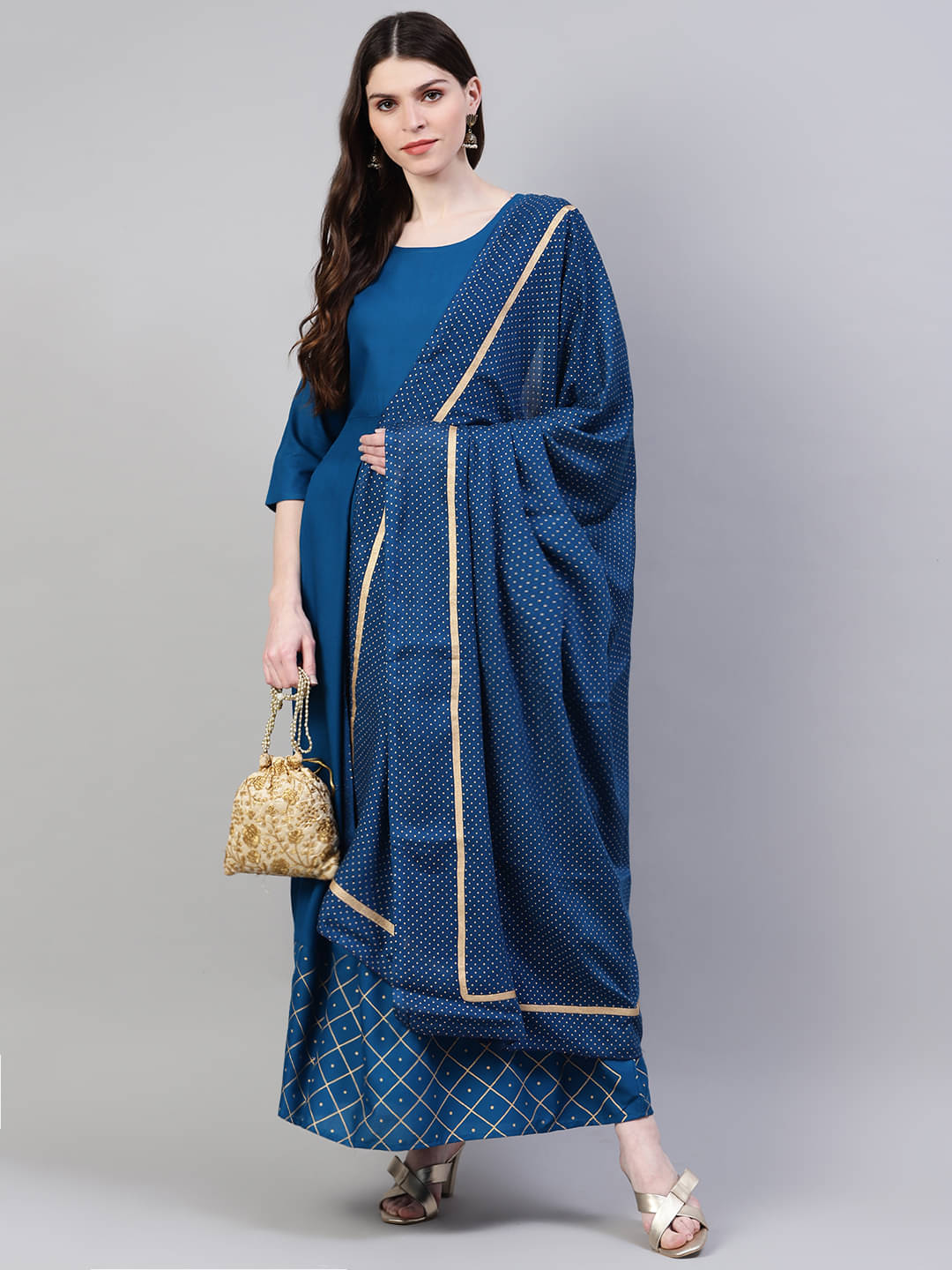 Stylum - Blue Rayon Women's Flared Kurti ( Pack of 1 )     			Stylum - Blue Rayon Women's Flared Kurti ( Pack of 1 )