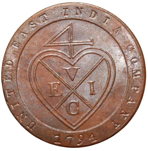     			1/48 Rupee 1794 - ''UNITED EAST INDIA COMPANY'' Coin Ancient Coin Collection Extremely Rare Coin