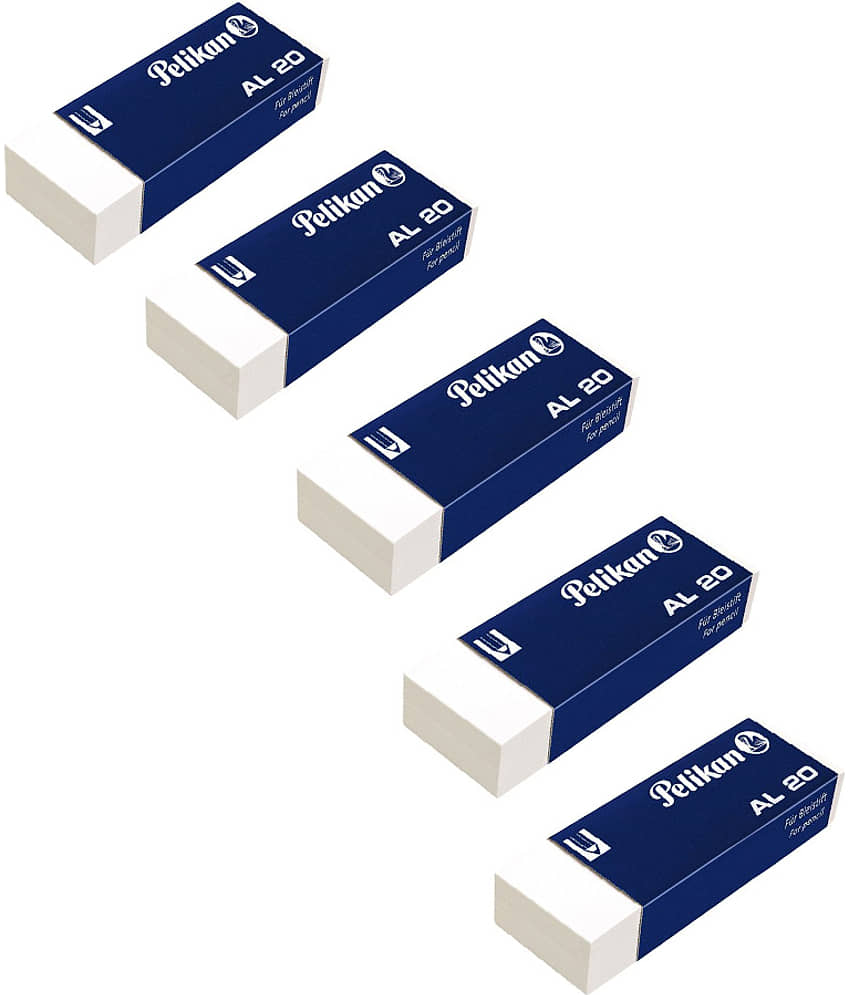 AL 20 PLASTIC ERASERS PACK OF 20 - Stationery | Buy online on ZillyBuy