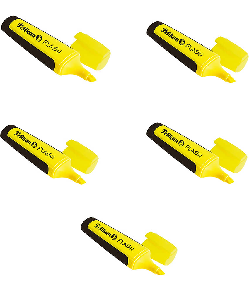 FLASH Textmaker Highlighter Yellow - Pack of 10 - Stationery | Buy online on ZillyBuy