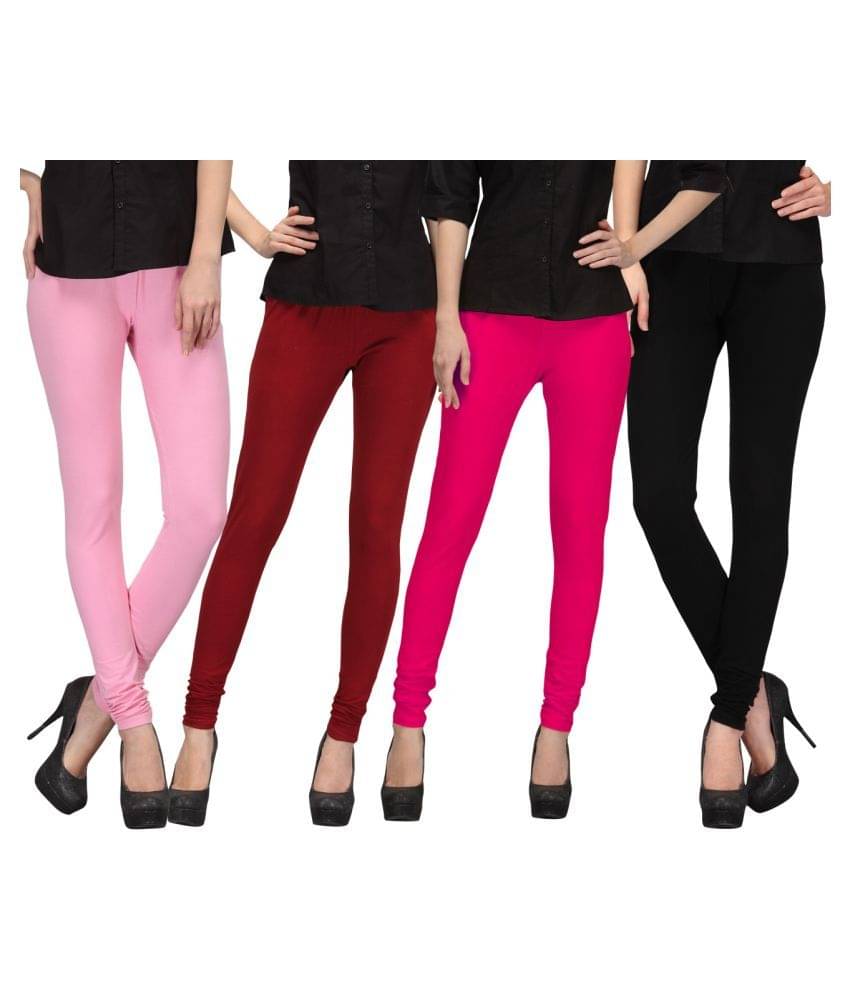     			FnMe Cotton Lycra Pack of 4 Leggings