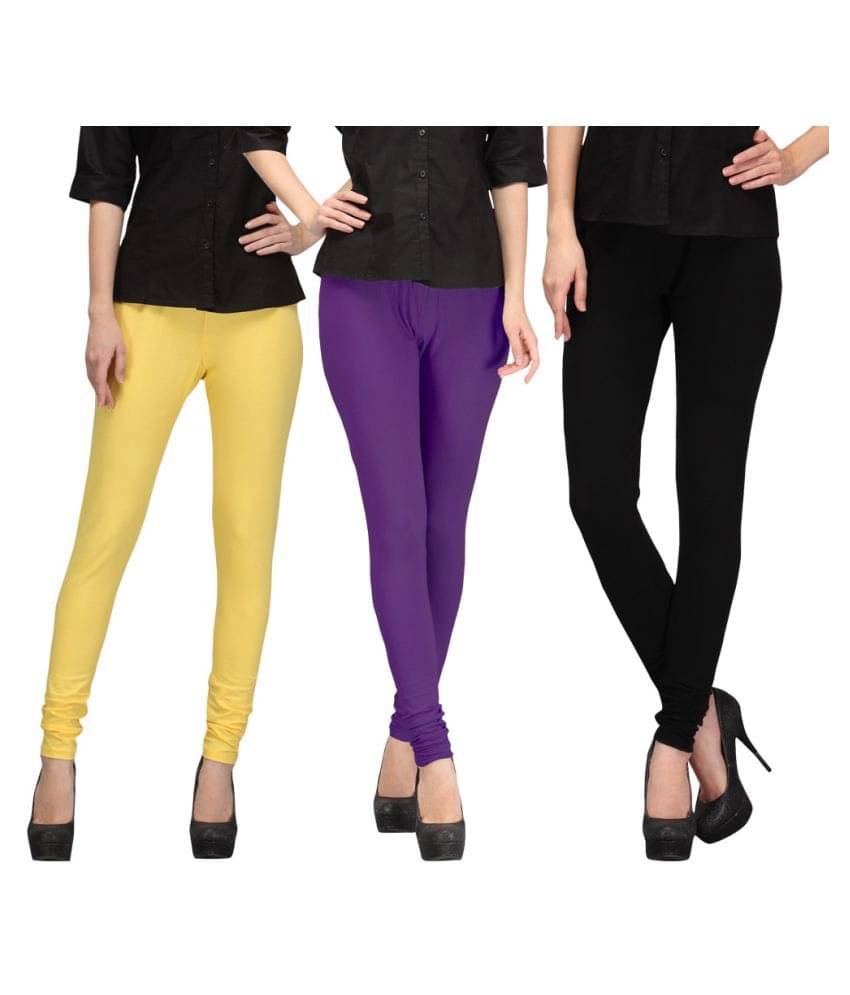     			FnMe Cotton Lycra Pack of 3 Leggings