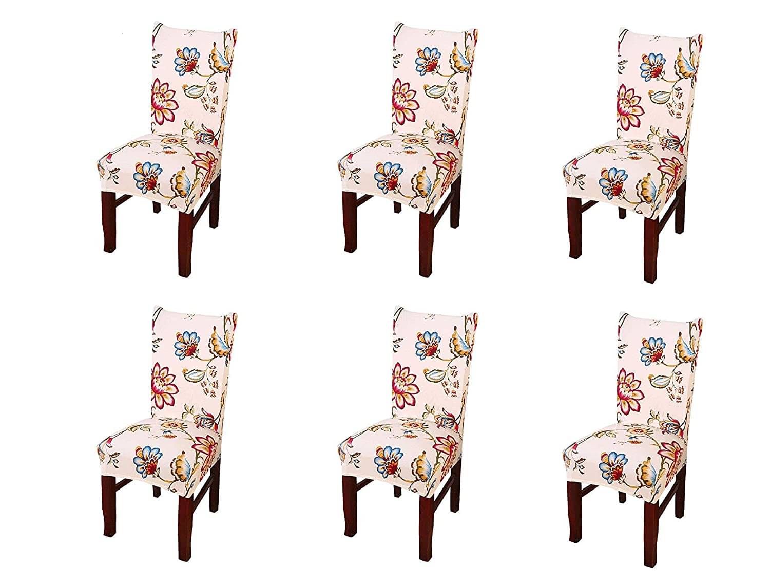     			House Of Quirk 1 Seater Polyester Set of 6 Sofa Cover Set