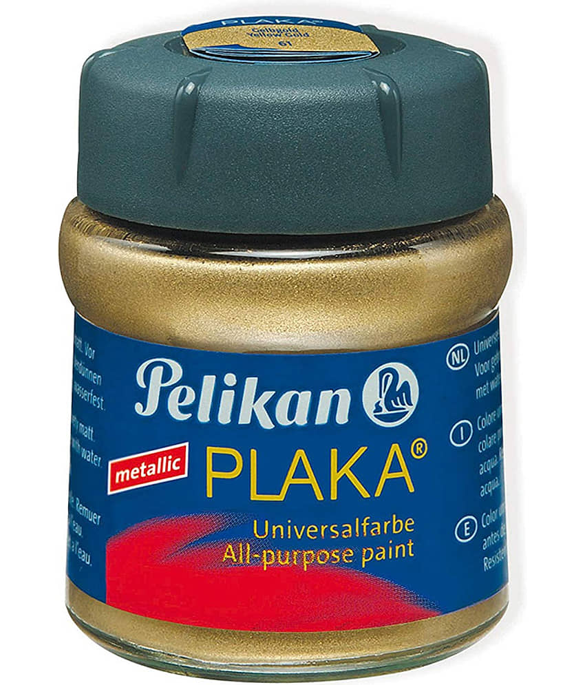 PAINT PLAKA METALLIC SHADES YELLOW GOLD 50 ML - Stationery | Buy online on ZillyBuy