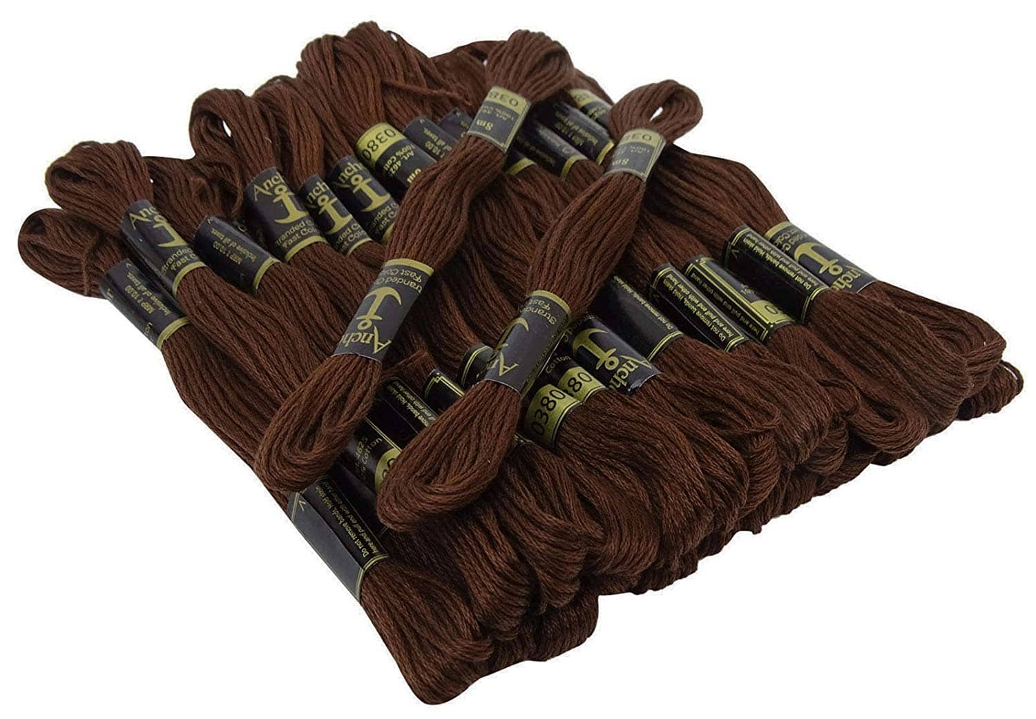 PRANSUNITA Anchor Stranded Cotton 6 Strand Cross-Stitch Hand Embroidery Stranded Cotton Craft Sewing Floss Thread, Pack of 10 (Anchor 380) - Stationery | Buy online on ZillyBuy