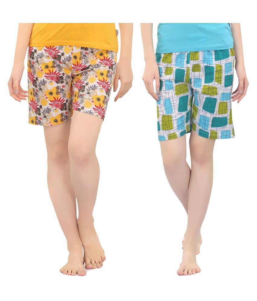 Zebu Cotton Shorts - Multi Color Pack of 2
