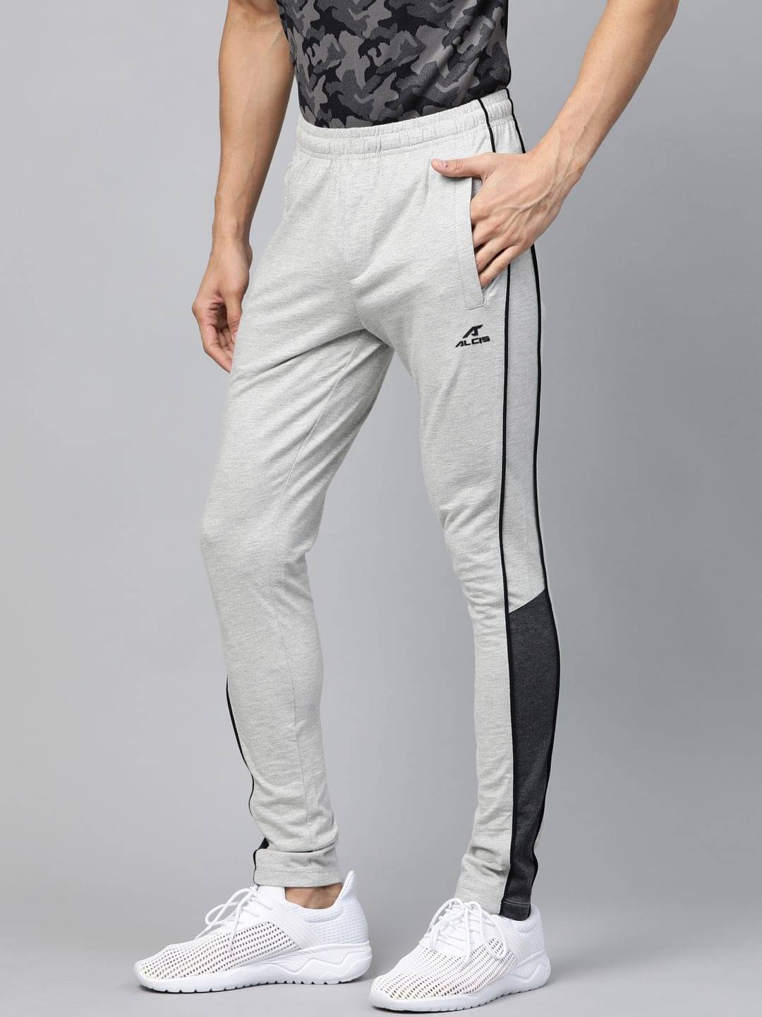     			Alcis - Light Grey Cotton Blend Men's Sports Trackpants ( Pack of 1 )
