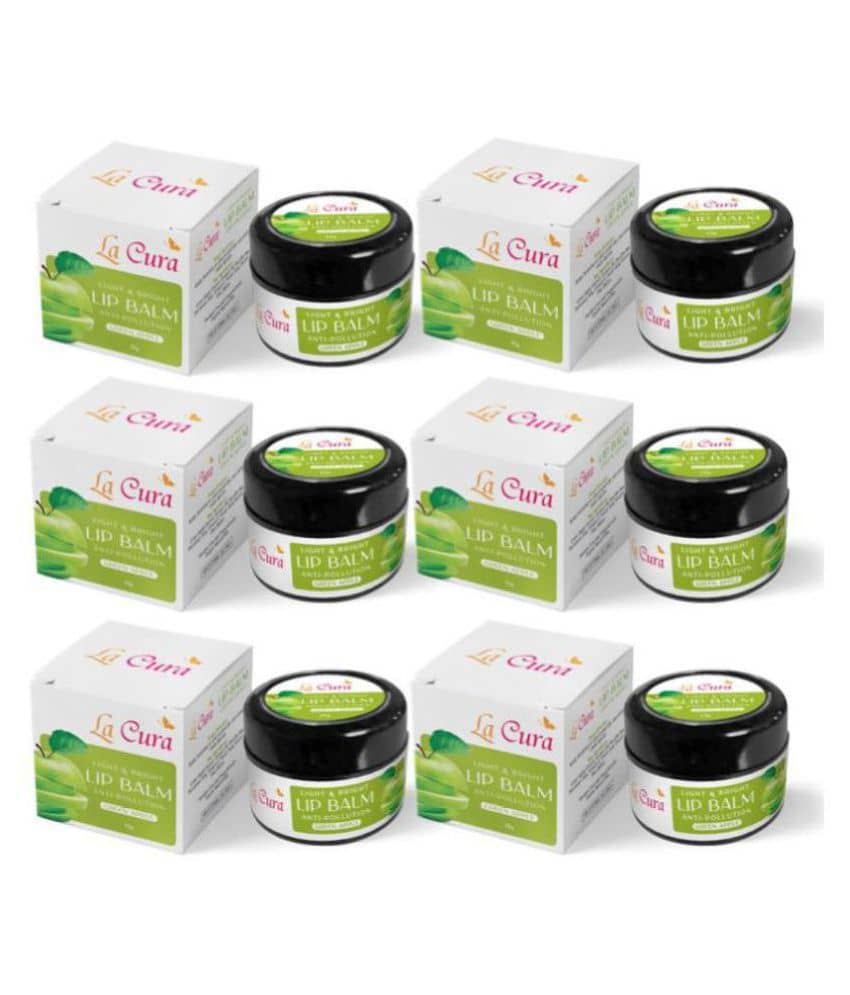 La Cura Herbal Light & Bright Anti-Pollution Lip Balm | Pack of 6