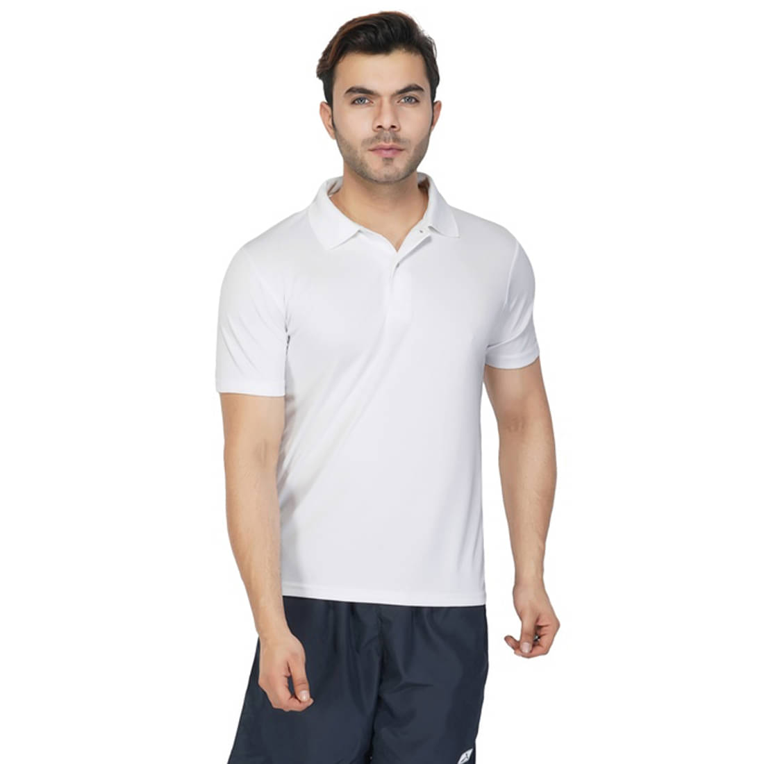 Vector X White Polyester Polo T-Shirt Single Pack Vector X White Polyester Polo T-Shirt Single Pack