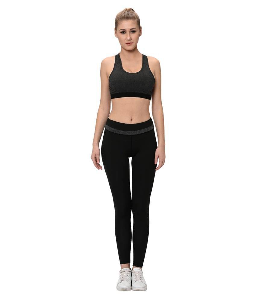     			Elina Grey Poly Spandex Solid Tracksuit