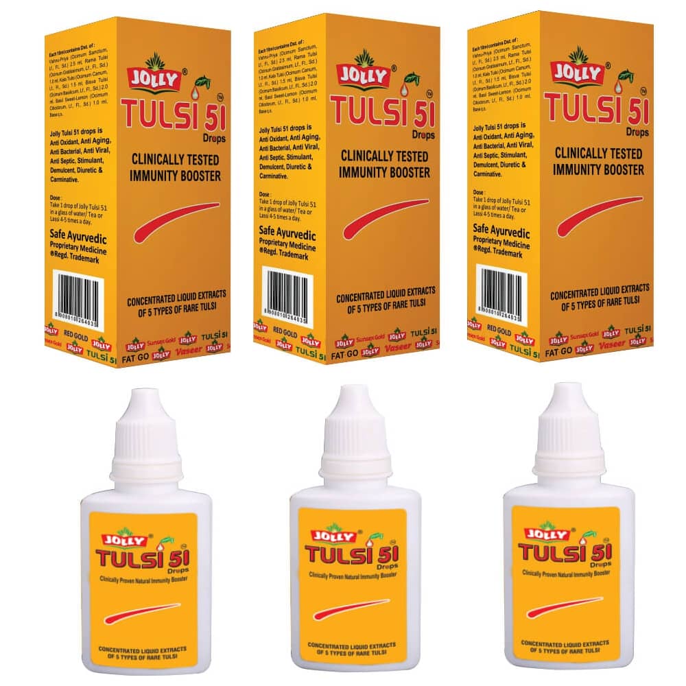 Jolly Tulsi 51 Drops Best Immunity Booster Liquid 3 Gm Pack of 3
