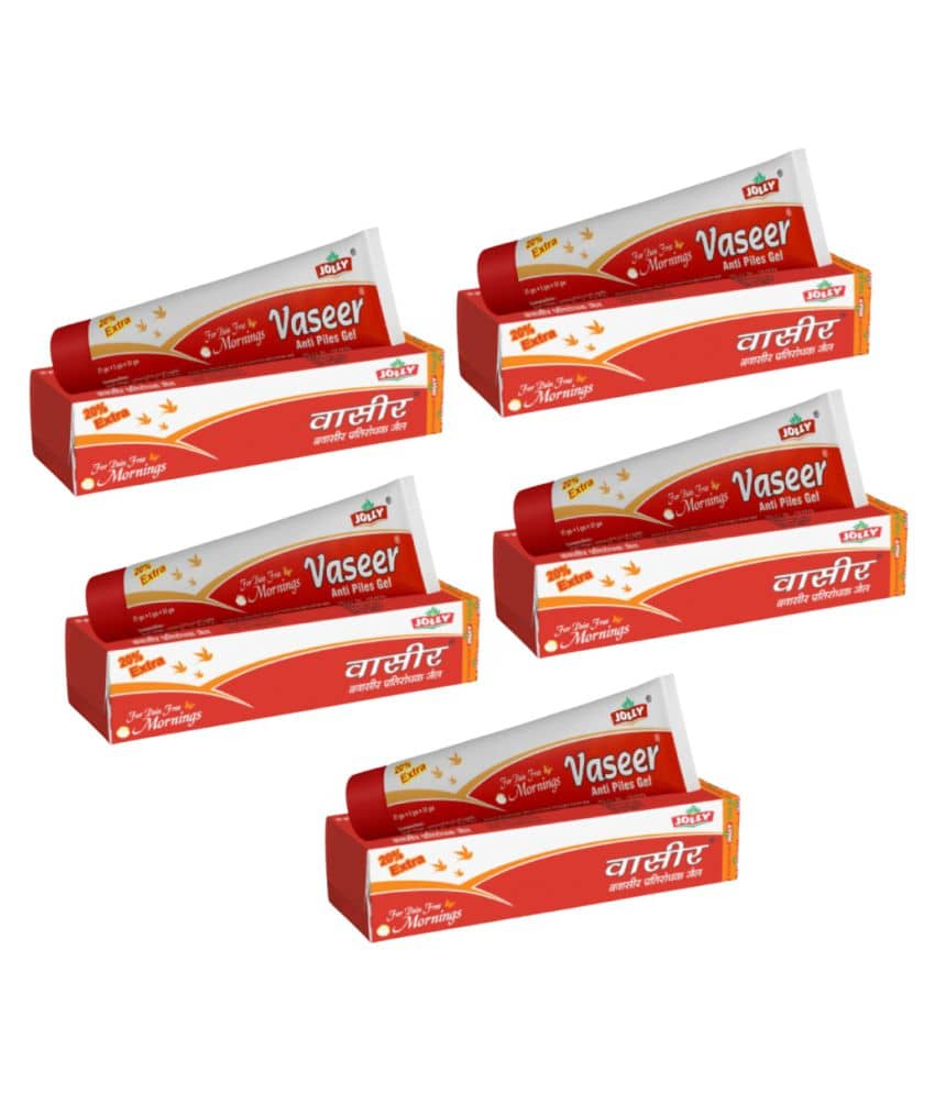 Jolly Pack of 5 Anti-Piles Vaseer Gel 5 Gm Pack of 5