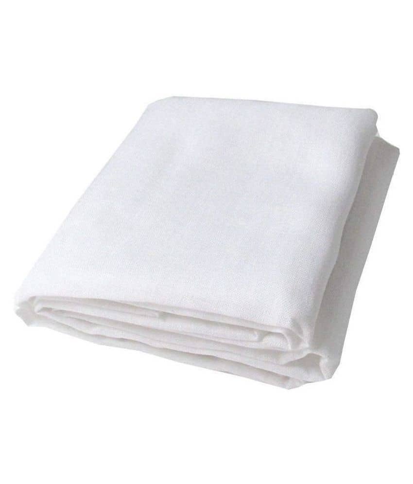 Makhanchor White Linen Unstitched Shirt pc Single - Unstitched Fabrics | Buy online on ZillyBuy