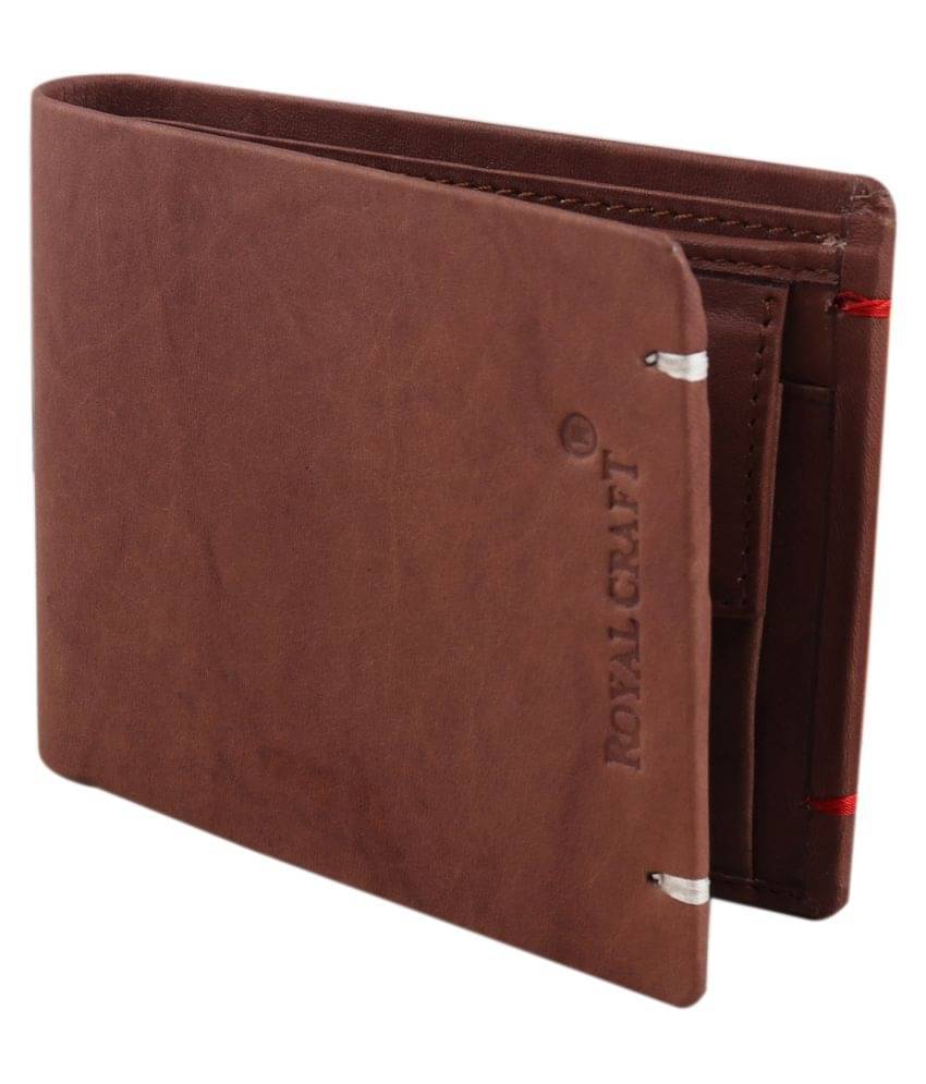     			Royal Craft Leather Brown Fashion Regular Wallet
