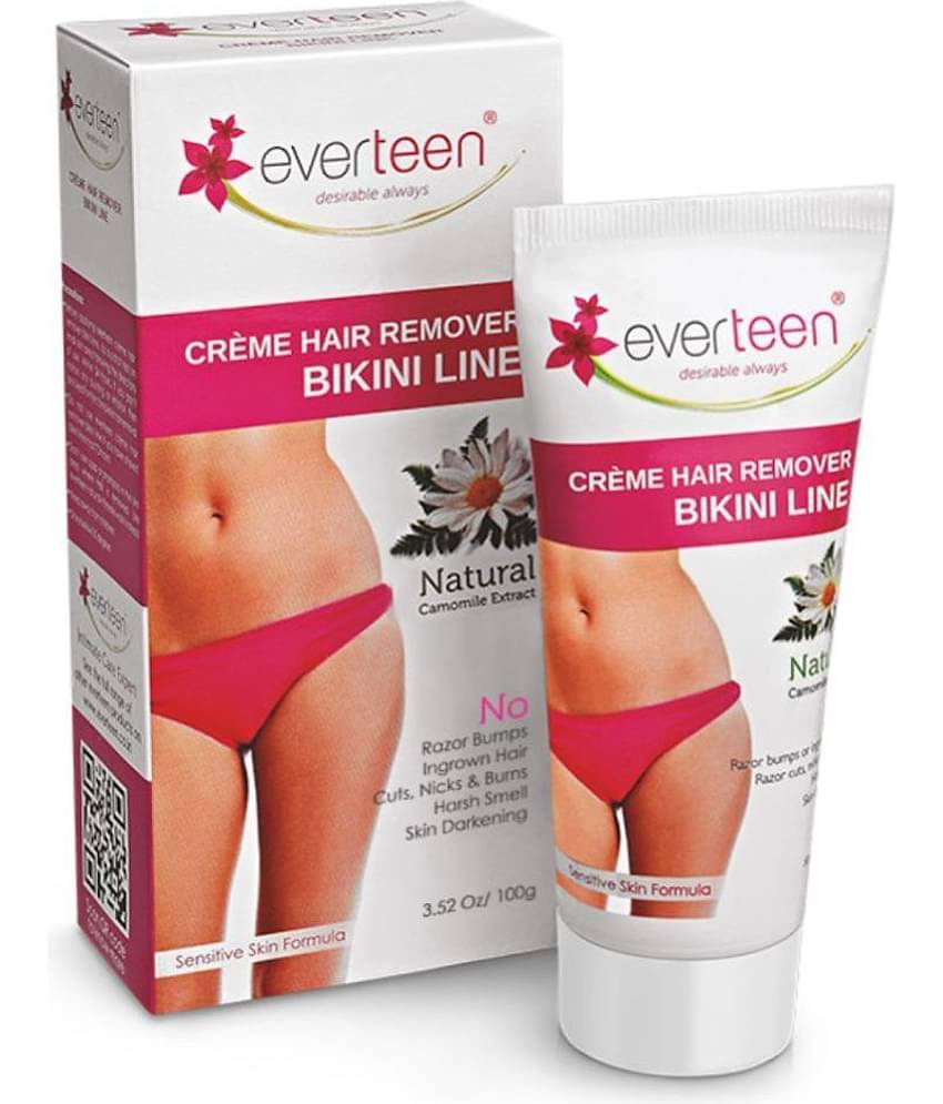 everteen Bikini Line Hair Remover Creme - Natural for Women - 1 Pack (100g)