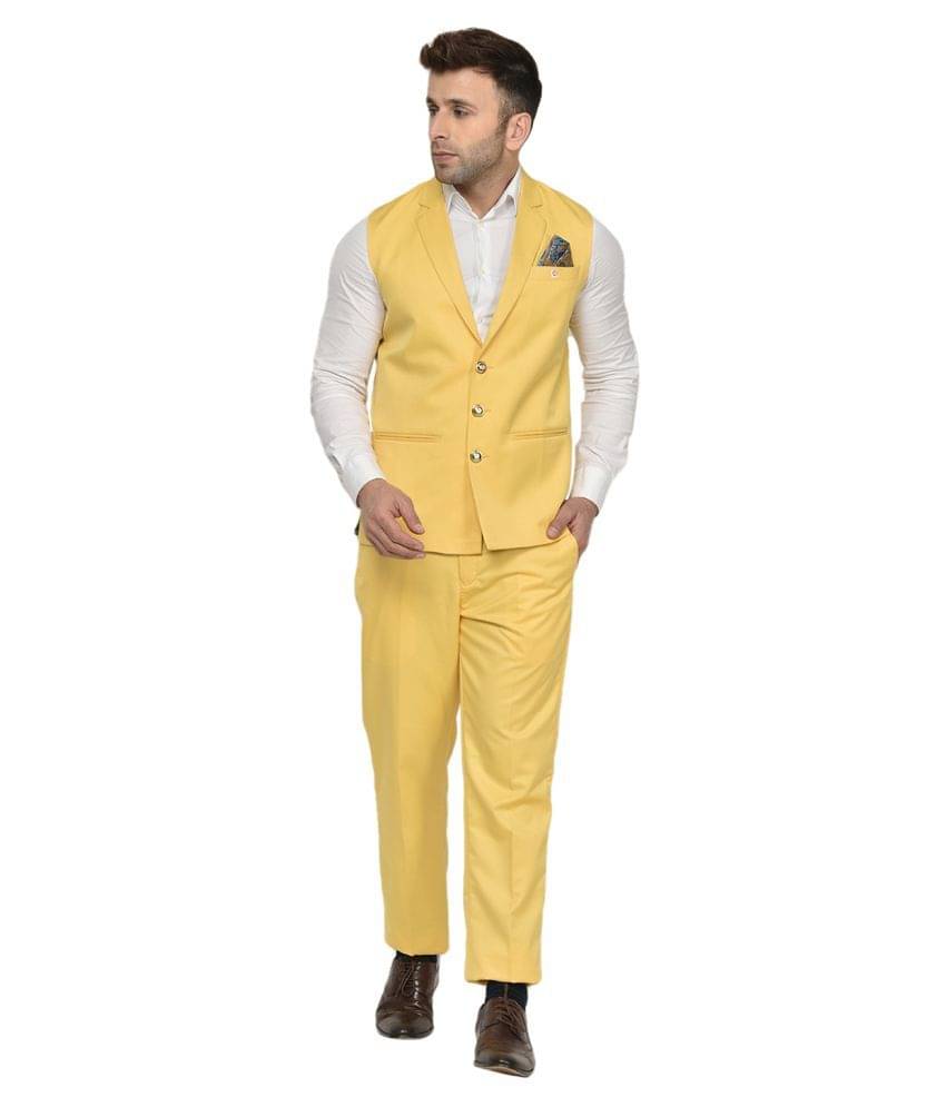    			KMB ROYAL Yellow 2 Piece Suit
