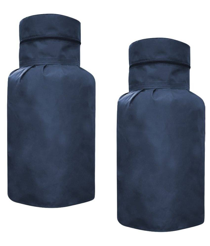 PrettyKrafts Set of 2 Cotton Blue Cylinder Cover PrettyKrafts Set of 2 Cotton Blue Cylinder Cover